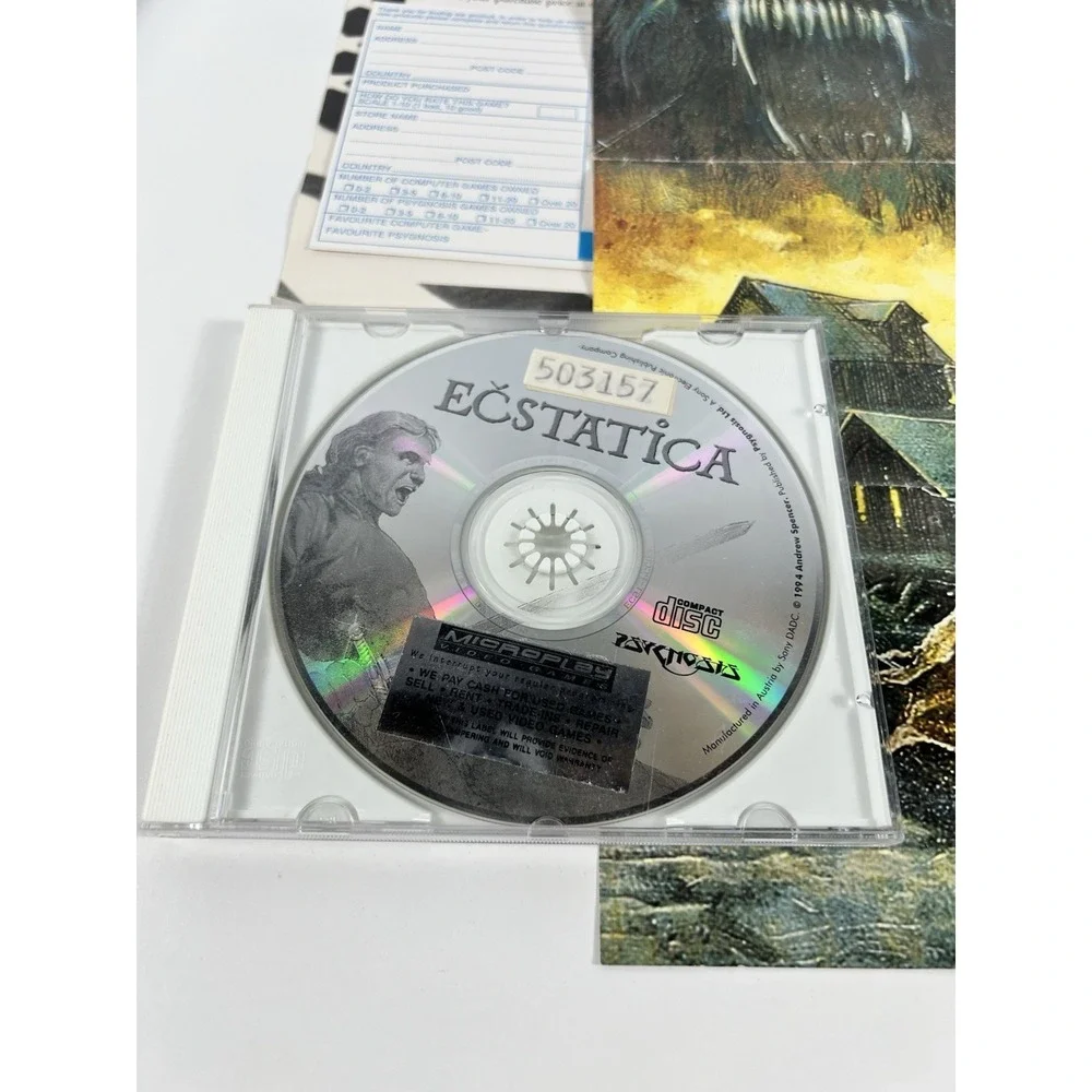 Ecstatica Big Box PC CD-ROM Vintage Horror Adventure Game 1994